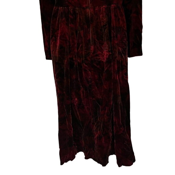Vintage 1960s Origin Formal Cocktail Velour Maxi Dress Size 12 - Picture 3 of 7
